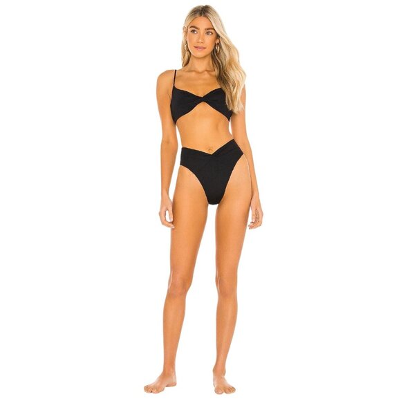 LSPACE Nancy Lee Bitsy Bikini Bottom in Black X-Small New Womens Swimsuit - Picture 4 of 13